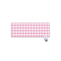 Pink And White Gingham Pattern Print Extended Mouse Pad