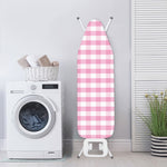 Pink And White Gingham Pattern Print Ironing Board Cover