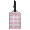 Pink And White Gingham Pattern Print Luggage Tag