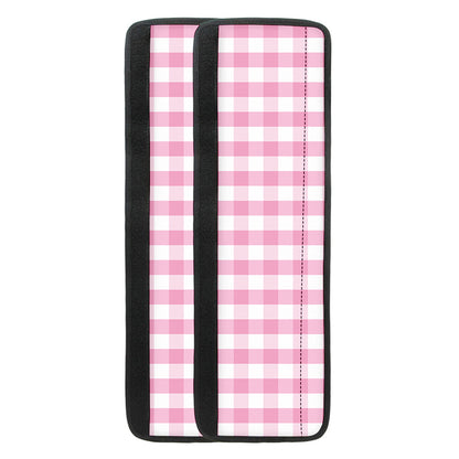Pink And White Gingham Pattern Print Refrigerator Handle Covers
