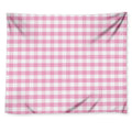 Pink And White Gingham Pattern Print Tapestry