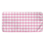 Pink And White Gingham Pattern Print Towel