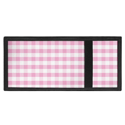 Pink And White Gingham Pattern Print Trifold Wallet