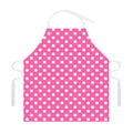 Pink And White Polka Dot Pattern Print Adjustable Apron