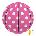 Pink And White Polka Dot Pattern Print Basketball