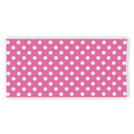 Pink And White Polka Dot Pattern Print Beach Towel