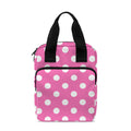 Pink And White Polka Dot Pattern Print Bible Tote Bag