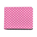 Pink And White Polka Dot Pattern Print Bifold Wallet