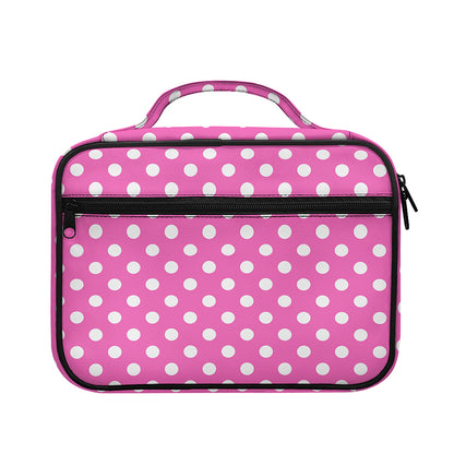 Pink And White Polka Dot Pattern Print Briefcase Bible Bag