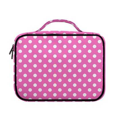 Pink And White Polka Dot Pattern Print Briefcase Bible Bag
