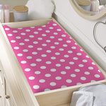 Pink And White Polka Dot Pattern Print Changing Pad Cover