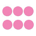Pink And White Polka Dot Pattern Print Coaster Set