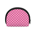Pink And White Polka Dot Pattern Print Coin Purse