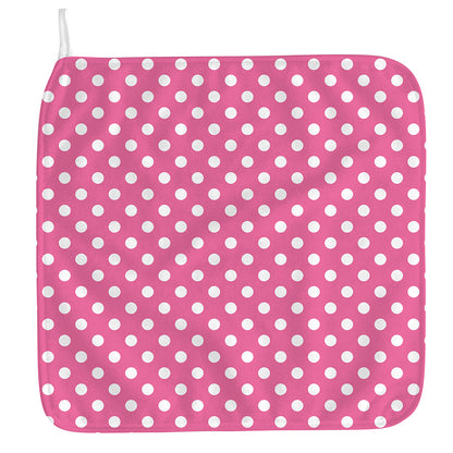 Pink And White Polka Dot Pattern Print Hand Towel