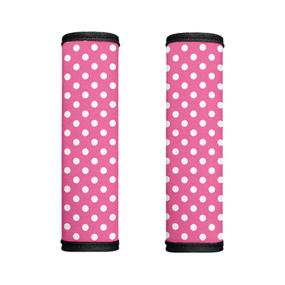 Pink And White Polka Dot Pattern Print Handle Covers