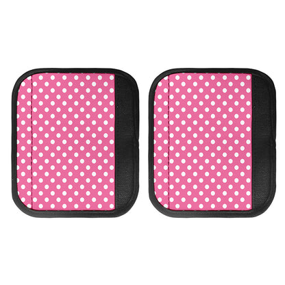 Pink And White Polka Dot Pattern Print Handle Covers