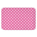 Pink And White Polka Dot Pattern Print Indoor Door Mat