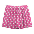 Pink And White Polka Dot Pattern Print Mesh Shorts