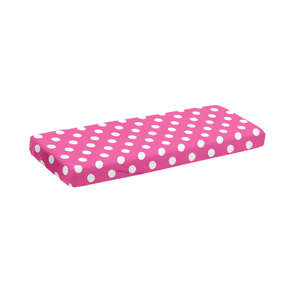 Pink And White Polka Dot Pattern Print Piano Keyboard Cover