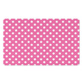 Pink And White Polka Dot Pattern Print Polyester Doormat