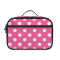Pink And White Polka Dot Pattern Print Portable Lunch Bag