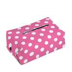 Pink And White Polka Dot Pattern Print Rectangle Tissue Box Cover