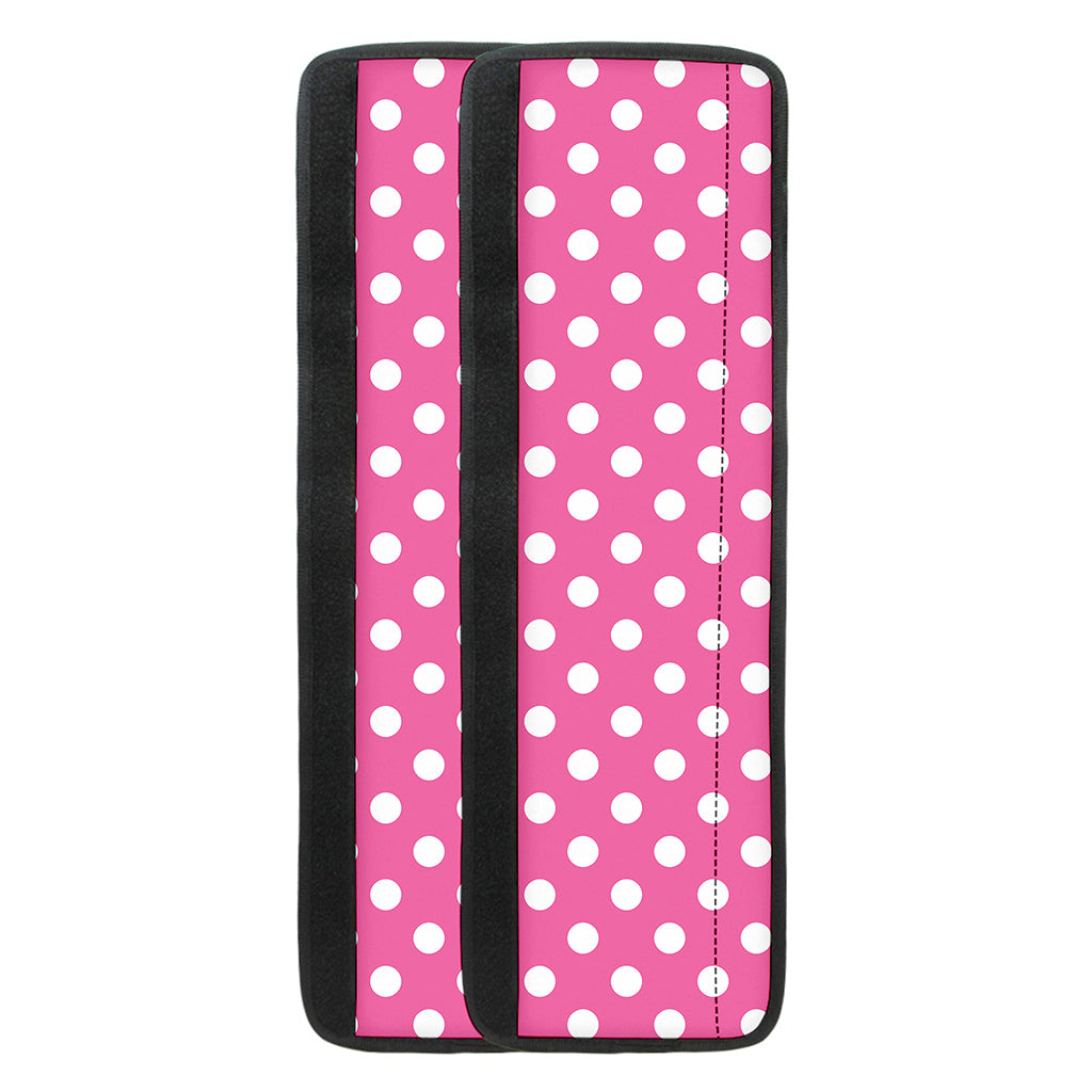 Pink And White Polka Dot Pattern Print Refrigerator Handle Covers