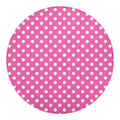 Pink And White Polka Dot Pattern Print Round Blanket