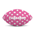 Pink And White Polka Dot Pattern Print Rugby Ball