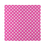 Pink And White Polka Dot Pattern Print Silk Bandana