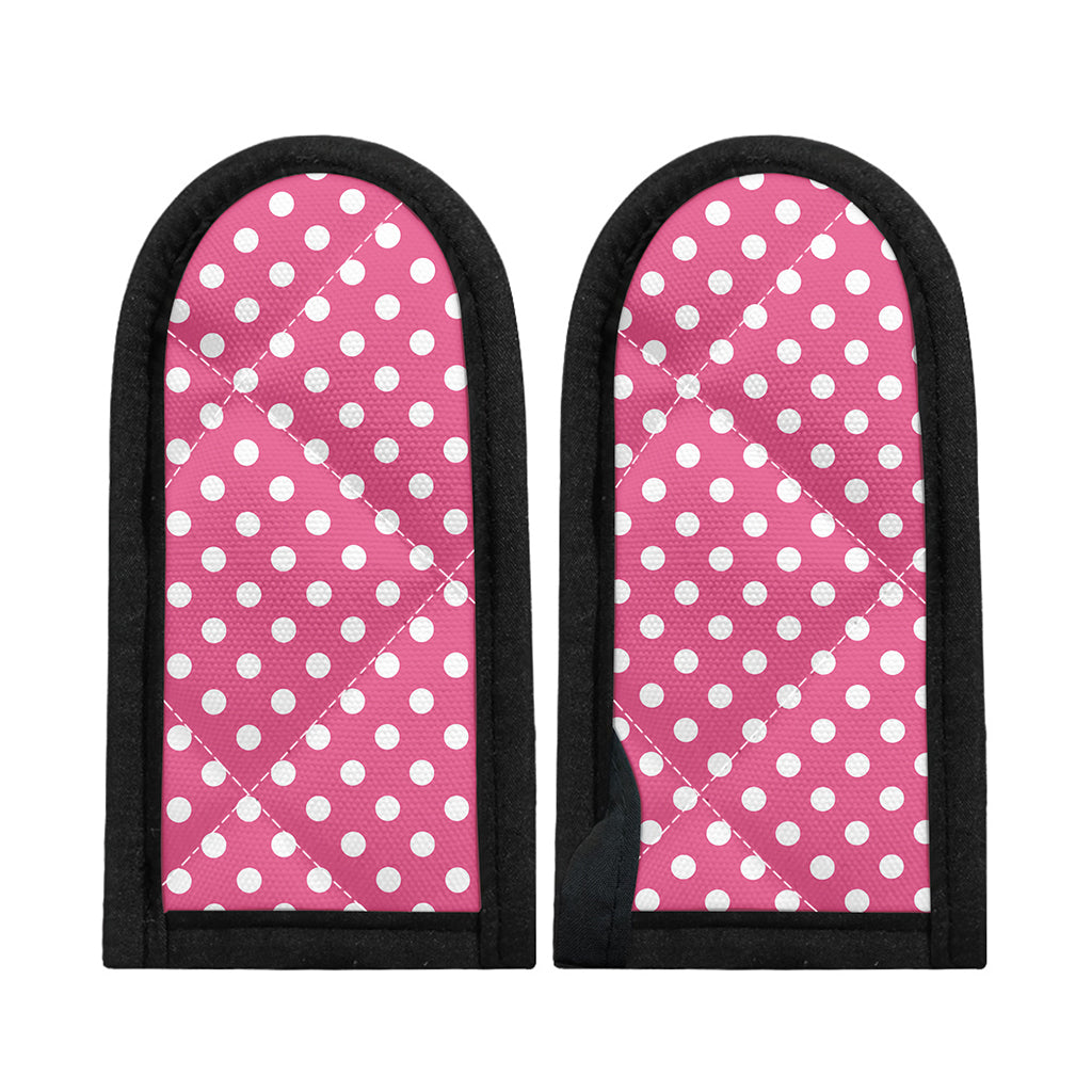 Pink And White Polka Dot Pattern Print Skillet Handle Cover