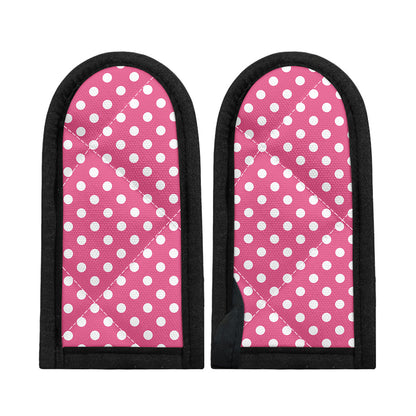 Pink And White Polka Dot Pattern Print Skillet Handle Cover