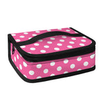 Pink And White Polka Dot Pattern Print Small Lunch Bag