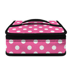 Pink And White Polka Dot Pattern Print Small Lunch Bag