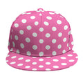 Pink And White Polka Dot Pattern Print Snapback Cap