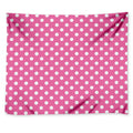 Pink And White Polka Dot Pattern Print Tapestry