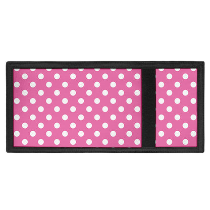 Pink And White Polka Dot Pattern Print Trifold Wallet