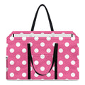 Pink And White Polka Dot Pattern Print Utility Tote Bag
