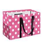 Pink And White Polka Dot Pattern Print Utility Tote Bag
