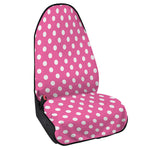 Pink And White Polka Dot Pattern Print Waterproof Car Seat Cover