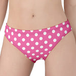 Pink And White Polka Dot Pattern Print Women's Panties