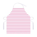 Pink And White Striped Pattern Print Adjustable Apron