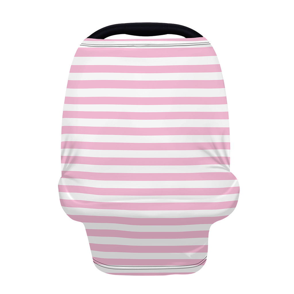 Pink And White Striped Pattern Print Baby Seat Cover