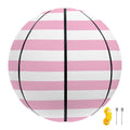 Pink And White Striped Pattern Print Basketball