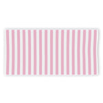 Pink And White Striped Pattern Print Beach Towel