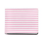 Pink And White Striped Pattern Print Bifold Wallet