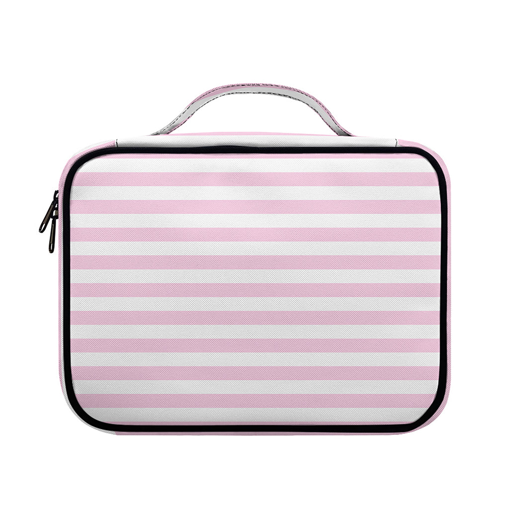Pink And White Striped Pattern Print Briefcase Bible Bag