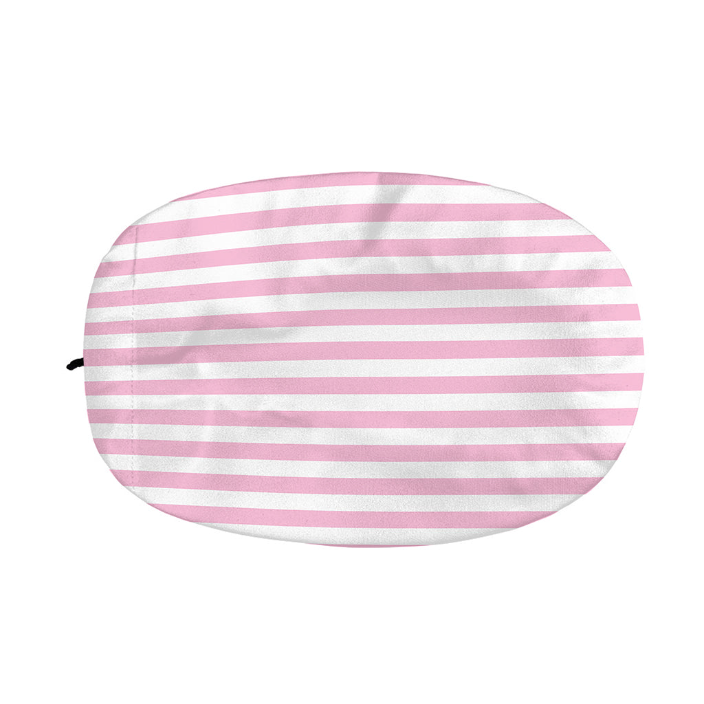 Pink And White Striped Pattern Print Car Side Mirror Covers