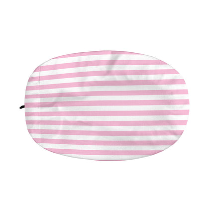 Pink And White Striped Pattern Print Car Side Mirror Covers