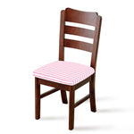 Pink And White Striped Pattern Print Chair Cushion Cover